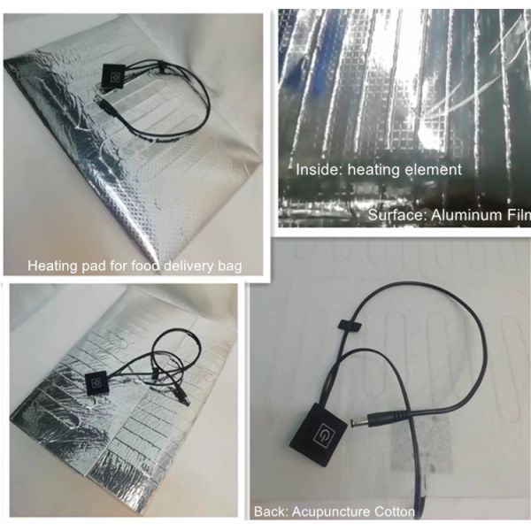 12v Clothes Heating Pads 70x58cm For Pizza Food Delivery Package