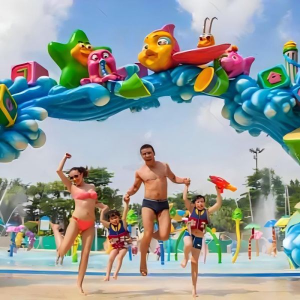 Ocean Gate Water Splash Pad Oxidation Resistant In Aqua Park