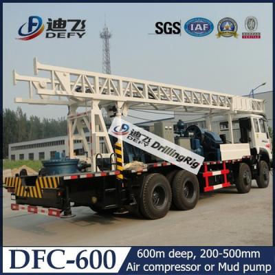 600m Depth DFC-600 Truck Mounted Water Well Drilling Rigs for Hard Rock with Mud Pump