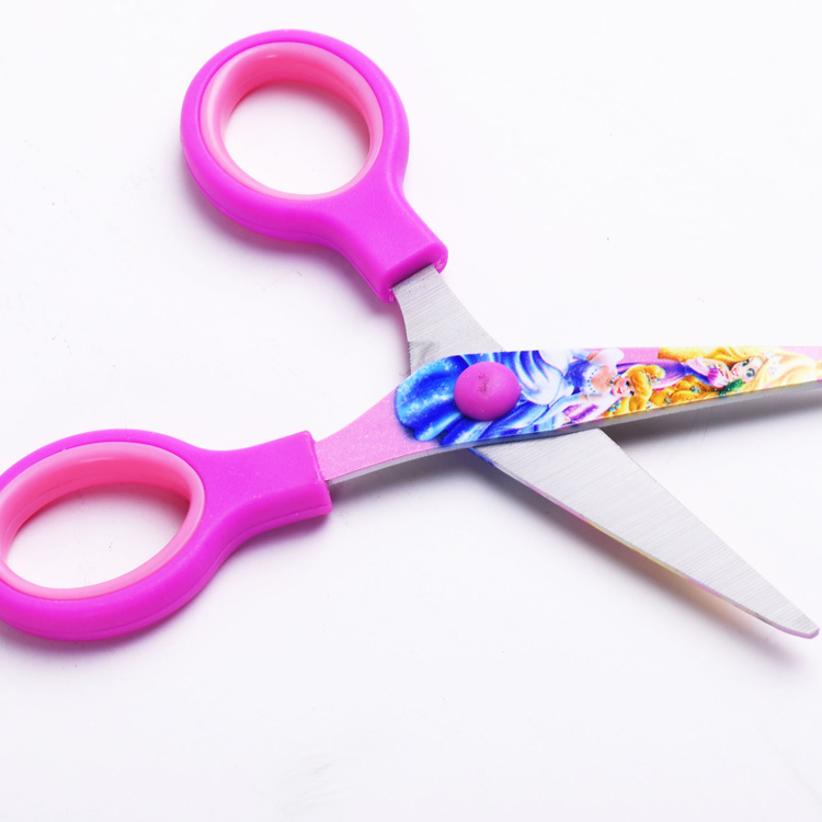 Wholesale good quality creative stationary colourful fancy cartoon paper cutting scissors