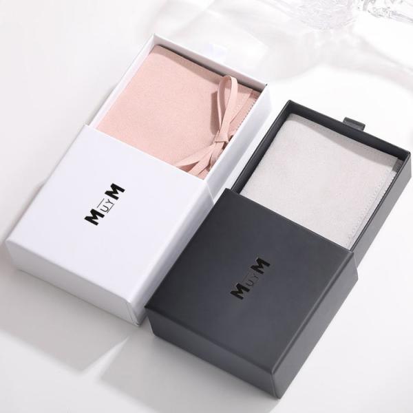 Caixa de presente de empacotamento da joia do projeto da guarda-joias com o malote de empacotamento da joia de Ring Paper Box Luxury Microfiber