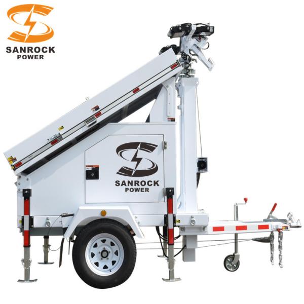 Long Lasting Solar Led Light Tower Portable Construction Light Towers With Battery 1305W