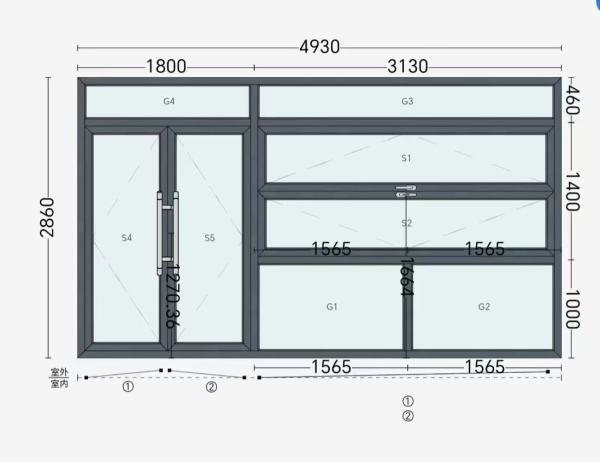 folding window aluminum balcony vertucal