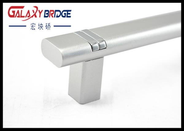 Solid 320mm Aluminum Kitchen Cabinet Handles , Silver Zinc Assembly Aluminium D Handles