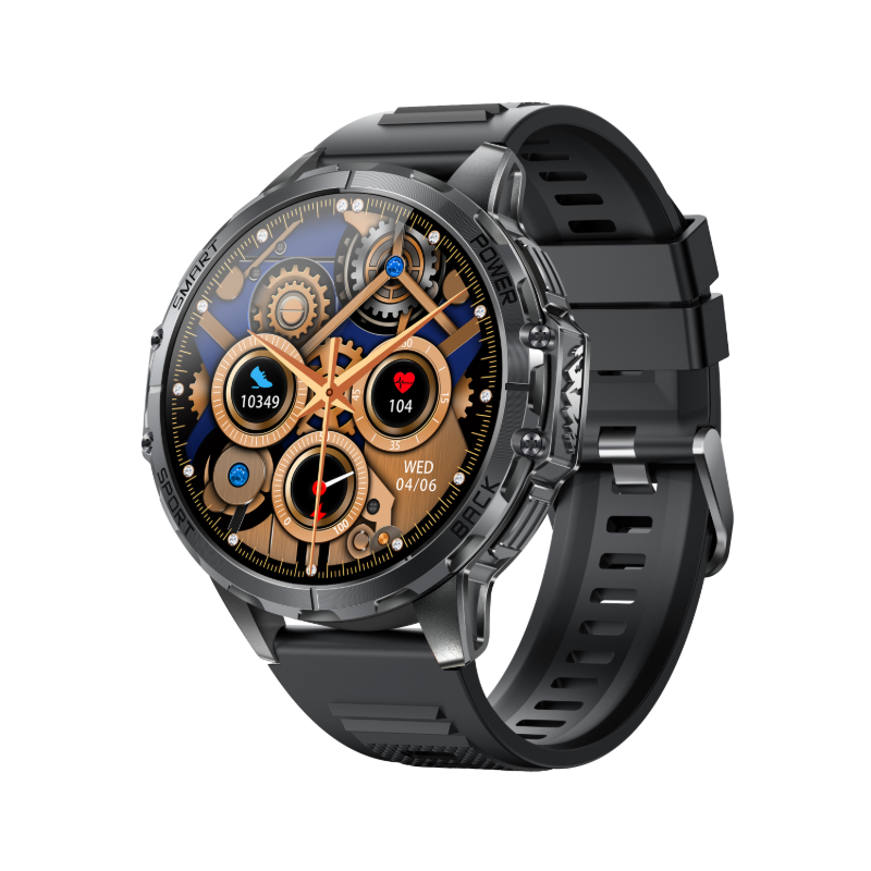 K77 Android Smartwatch Call IP67 Waterproof IPS Fitness Tracker Heart Rate Monitor Sleep Tracker Multi-Sport Silicone Alloy Case