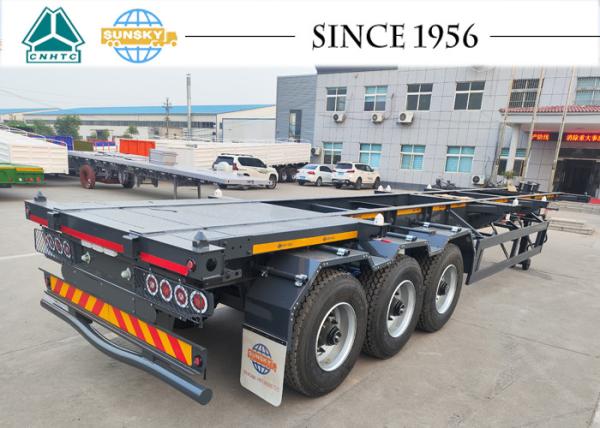 Skeletal Semi Trailer Tri Axle Container Trailer For Sale Container Semi Trailer