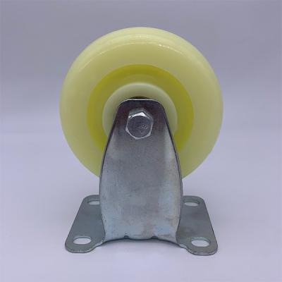 O rodízio de nylon branco da placa rígida roda 2,5 polegadas