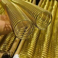 O emperramento espiral chapeado ouro do metal do diâmetro 25.4mm bobina para o caderno
