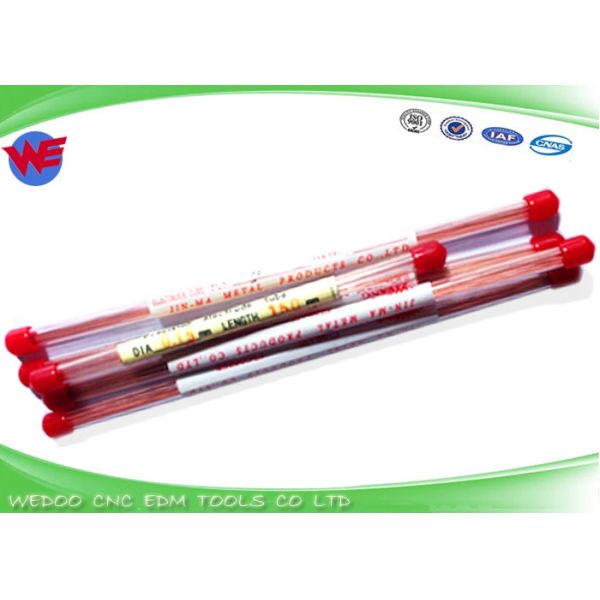 Single Hole Small Copper Tubing EDM Electrode Tube 0.2 X 200 mmL 0.1 x 150mmL