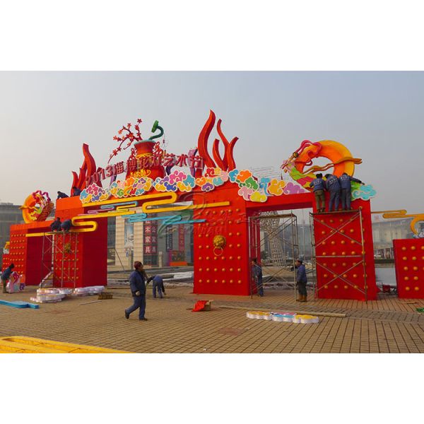 Festival Decoration Hand Crafted Chinese Lantern Lights Outdoor Use