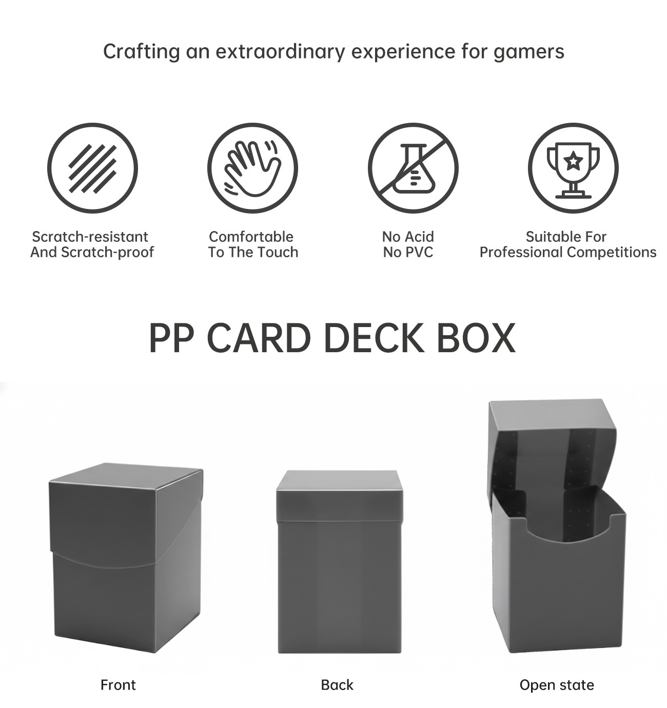 Custom PP Plastic Trading Card Cabinet TCG MTG Personalized Playing Card Case