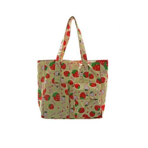 Imprintable Brown Fabric Screen Printed Tote Bags for Ladies With Two Hand