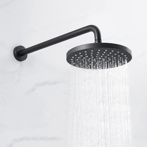 Bathroom accessories faucets set shower rainfall duschkopf black waterfall ceiling wall mount shower mixer head