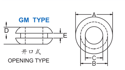 Black Good Shock Protection Food Grade Silicone Rubber Grommet for Cable