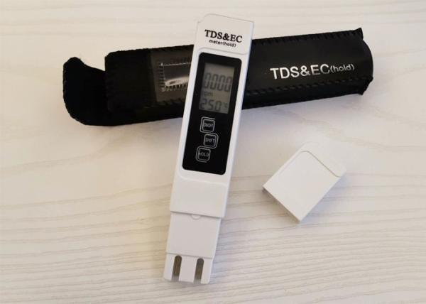 Digital TDS EC Meter , Electrical Conductivity Meter Blue White Color