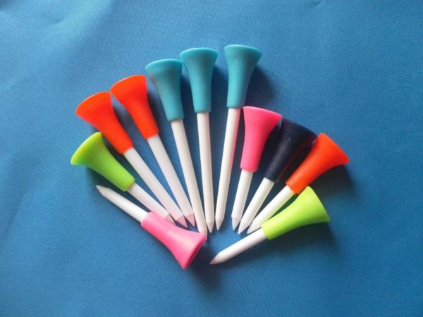rubber golf tee , golf tees , golf tee (rubber head + plastic shaft)