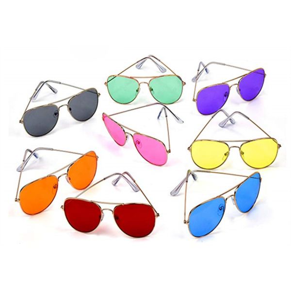 Color Therapy Glasses Chakra Glasses Chromotherapy Glasses Light Therapy Sun Glasses Aviator Style