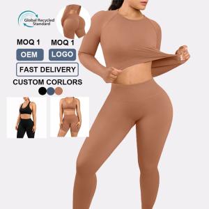 Hexin Custom 2 Pieces Eco Friendly Clothes Yoga Legging Gym Fitness Sets for