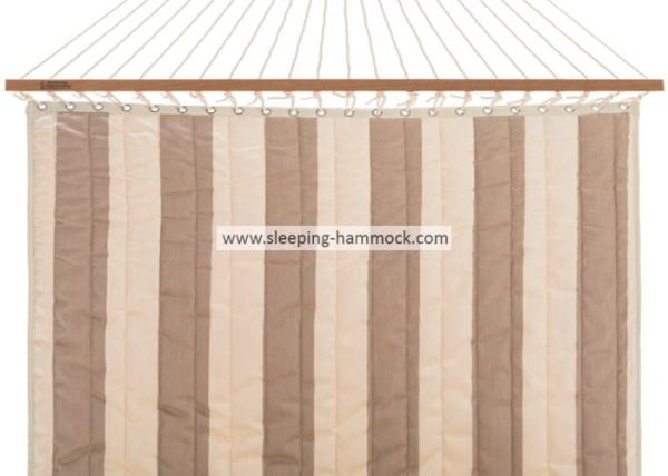 Outdoor Portable Folding Two Person Heavy Duty Double Hammock With Stand Sandy Stripe Stylish