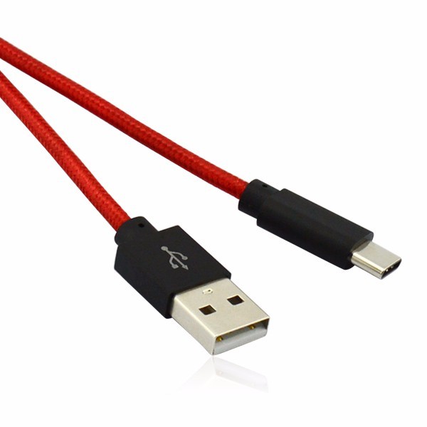 Type C To USB 2.0 Male - Male USB Data Cable Power Charger With Nylon Braided