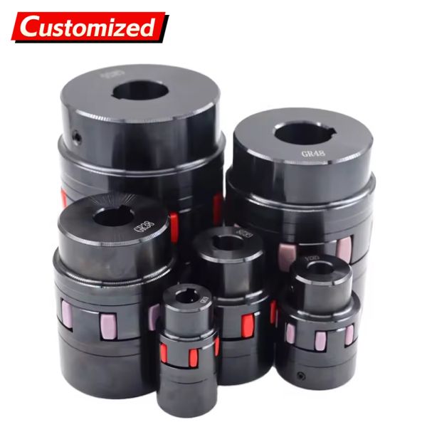 High-Torque Spline Shaft Coupling with Nylon Sleeve for 8mm ~ 25mm Bore Diameter Flexible Motor Coupling