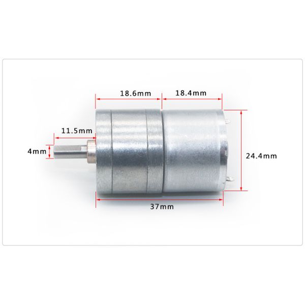 Умный мотор держателя колеса установил мотор уменьшения DC JGA25-310TC 6/12V 16-1818RPM мини
