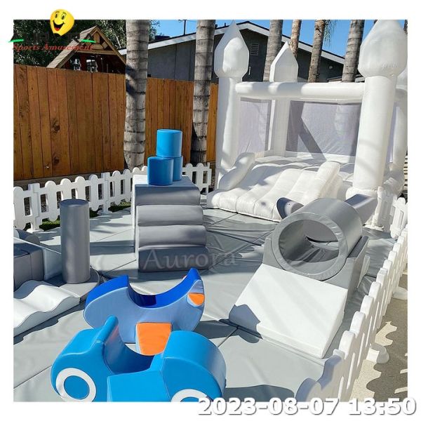 Customized Inflatable Soft Play Equipment Set Neutral Color Kids Soft Play Set