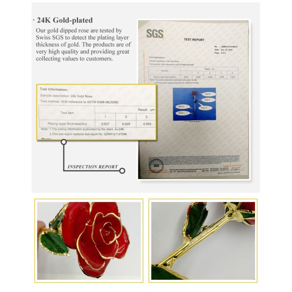 24 Karat Gold Dipped  Rose  Long Artificial Golden Covered Roses  for Graduation ,Christmas, Valentine's Day ,wedding Gift