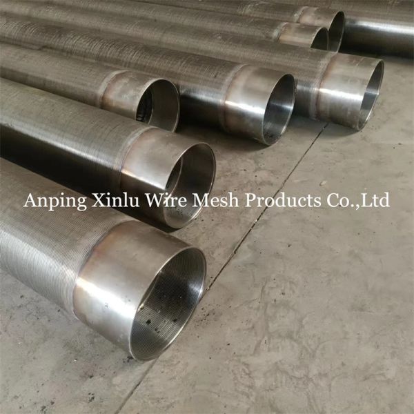 2.9m / 5.9m Standard Length V Wire Wrapped Continuous Slot Johnson Screen Pipe for Container Length