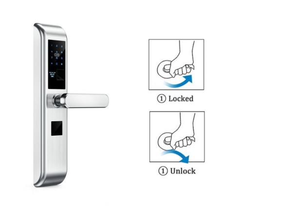 Apartment Door Smart Fingerprint Lock OLED Screen Mobile APP Control