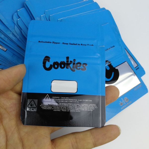 Small Plastic Herb Bags , Durable Herb / Cookie Pouch 7.5*10cm Size