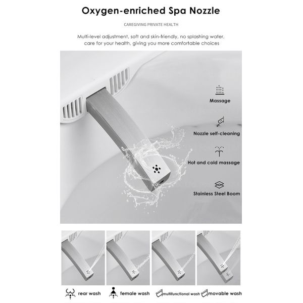 Вытянутая Rimless стена шара туалета умная повешенная для Ванная комната