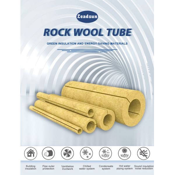 Mineral RockWool Insulation Steam Pipe Insulation Rock Wool Tube
