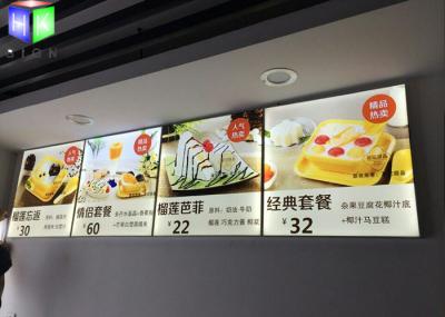 Aluminum Indoor LED Menu Board Lightbox Energy Saving Two Years Warranty