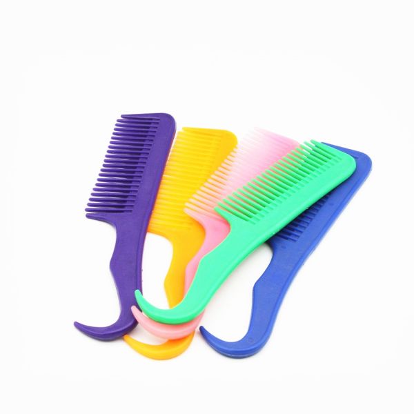 25*4cm Horse Grooming Comb Hooked Handle Dense Teeth Long Life Time