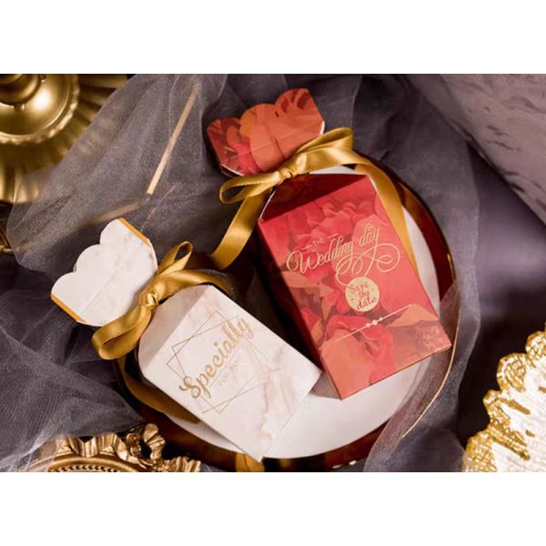 Gelebor Pantone Cardboard Shopping Bag Love Wedding Gift Bag for Candy