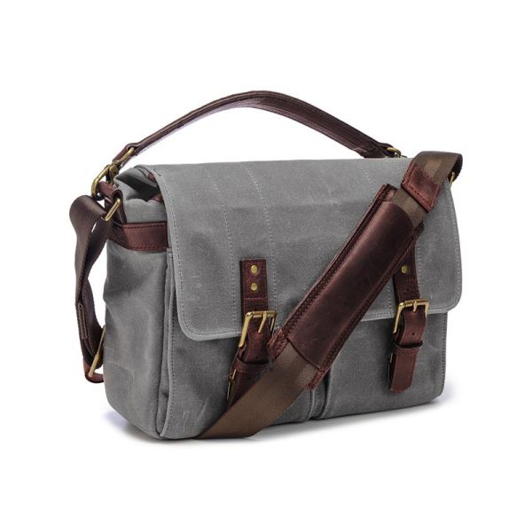 Outdoor Canvas Crossbody Messenger Bag Grey , Casual Messenger Bags With Pockets