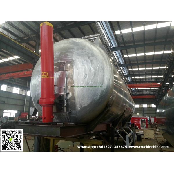 Aluminum Alloy  Wheat Flour Bulk Tanker with Tipping Hydraulic Cylinder (6000USG-10000USG ）whApp:+8615271357675