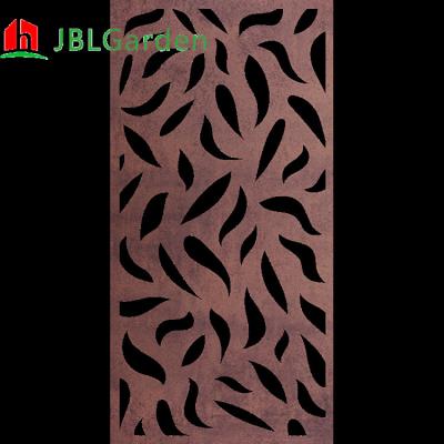 Telas de jardim de aço corten de 2 mm painéis decorativos irregulares cortados a laser 38 x 15 cm