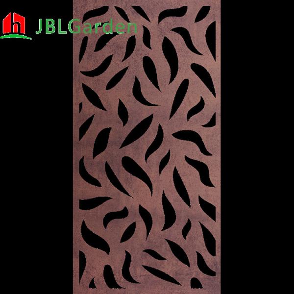 Telas de jardim de aço corten de 2 mm painéis decorativos irregulares cortados a laser 38 x 15 cm