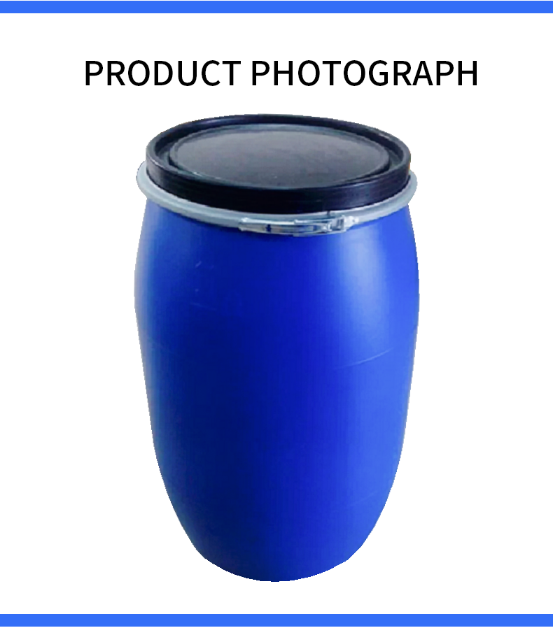 Cylindrical Blue Chemical 200l 55 Gallon Plastic Drum 585*970mm 9kg