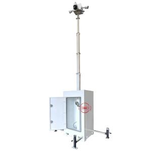 スポーツイベント用360°PTZカメラ搭載ポータブルセキュリティCCTVタワーキューブ監視ユニット