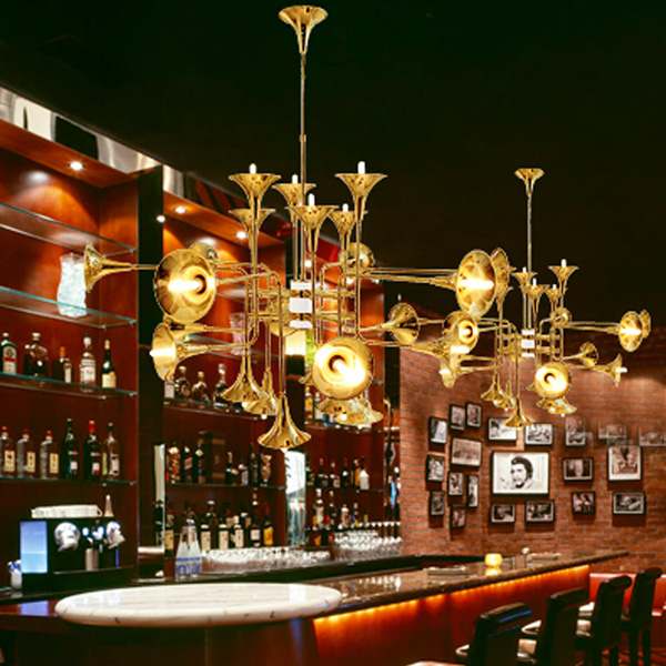 Свет крытого домашнего золота лампы украшения современного немедленный привесной с абажуром рожка