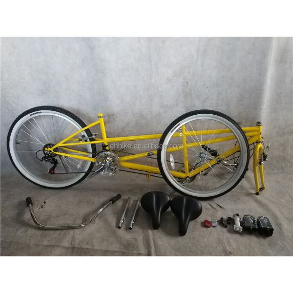 Hard Frame Tandem Bicycle 26 Inch Touring and Leisure Adult Cruiser Double Seats Bike