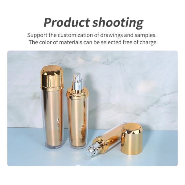 Acrylic Plastic Bottle 40ml / 100ml Lotion Bottles Empty For Luxury Skincare Cosmetic Packaging