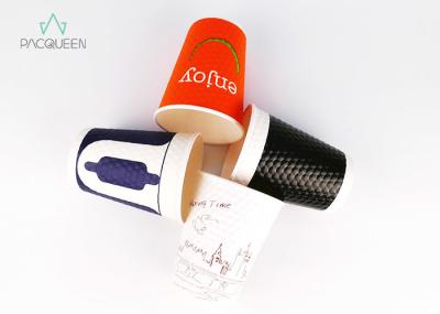 High Volume Takeaway Hot Beverage Disposable Cups Heat Resistant With White Lids