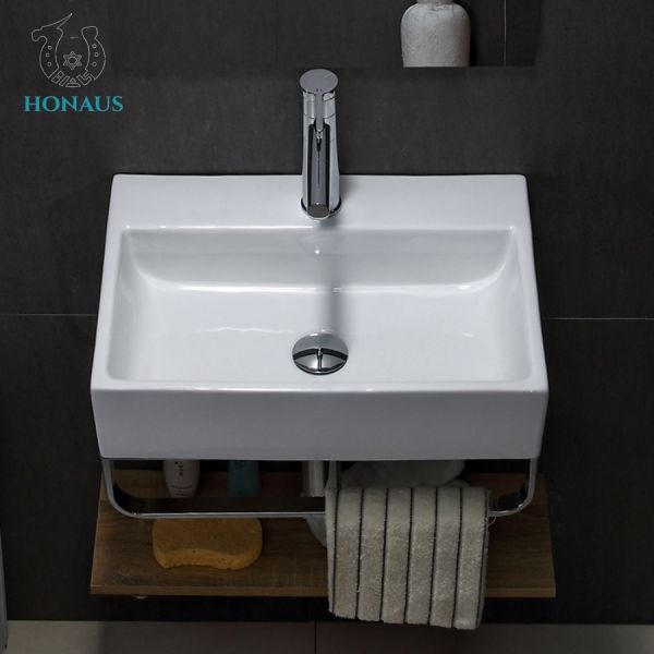 Multifuction Rectangular Wall Hanging Wash Basin Wall Hung Lavatory Sink