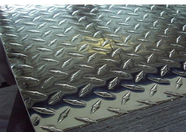 5052 H32 Aluminium Chequered Plate Coils Slip Resistance For Bus Body