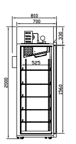 Commercial Glass Door Refrigerator Freezer Combo With 4doors