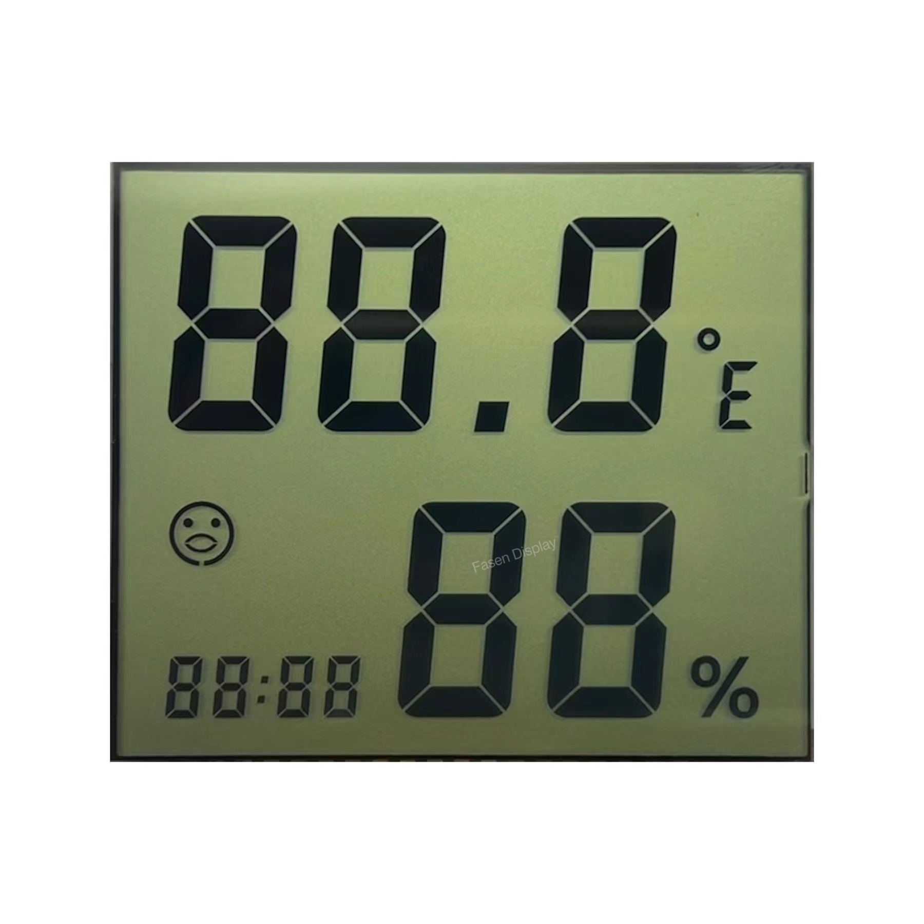 Custom TN LCD Display for Temperature and Humidity Meter Segment LCD Panel